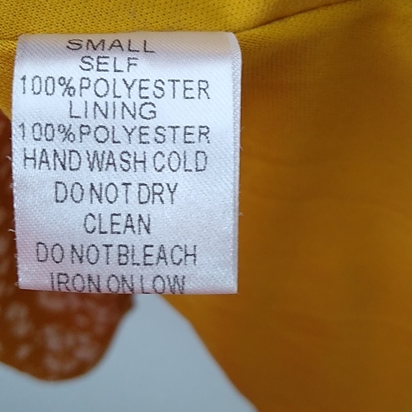 DAVI & DANI- Ditzy Floral, Swing, Ruffled Mini Dress in mustard yellow - Picture 12 of 14